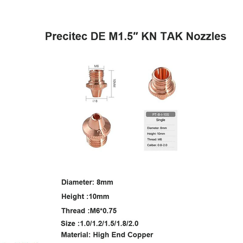 Precitec DE M1.5 KN TAK Nozzles
