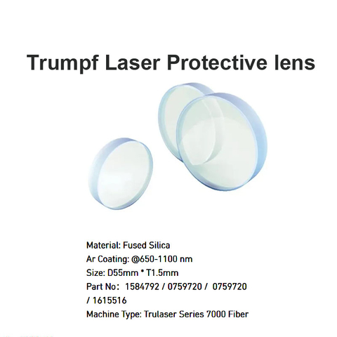 Trumpf Laser Protective lens D55*T1.5mm
