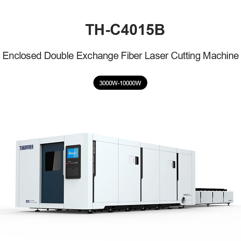 Enclosed Double Exchange Fiber Laser Cutting Machine