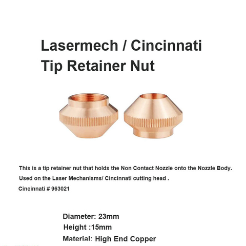 Lasermech & Cincinnati Tip Retainer Nut