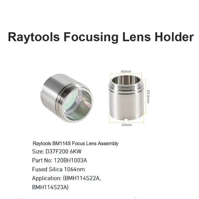 Raytools BM114S Focus Lens Assembly D37 F200 6KW