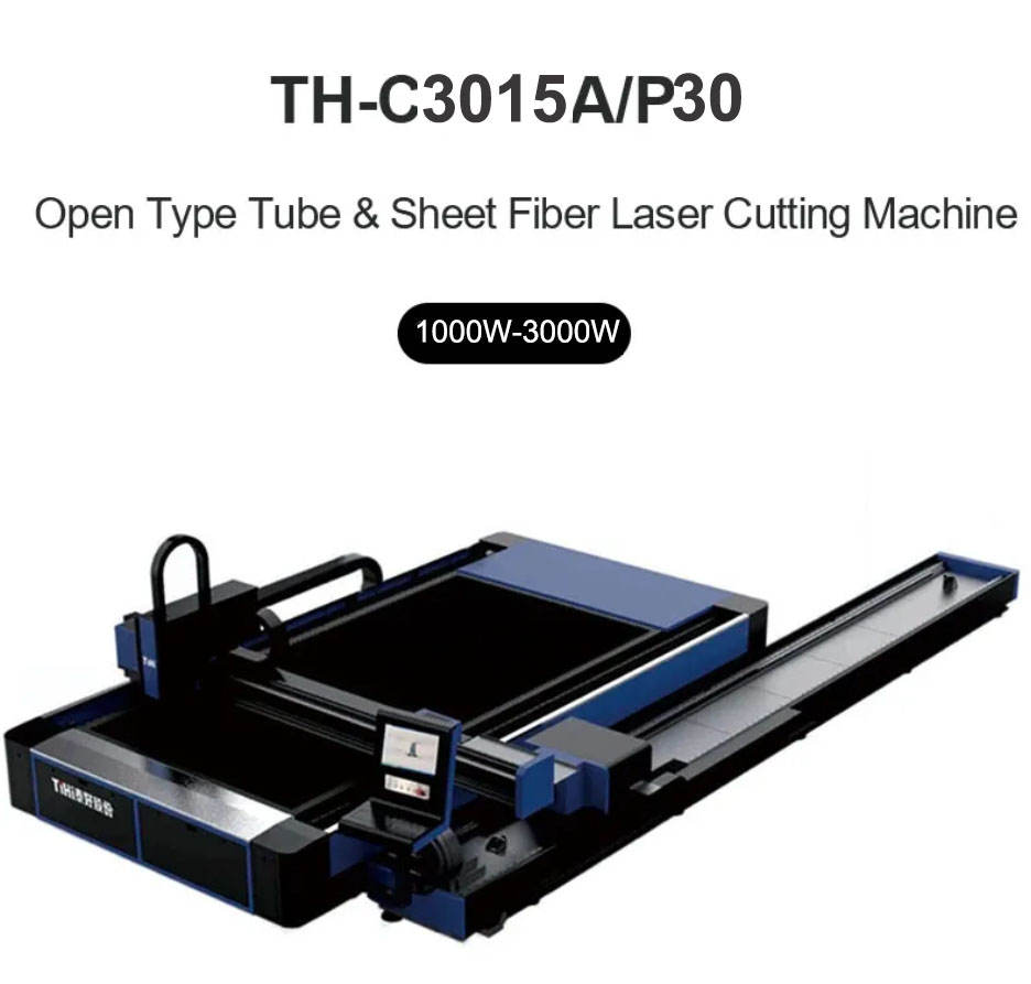 Open Type Tube & Sheet Integrated Double Function Fiber Laser Cutting Machine TH-C3015A-P30 ,TH-C4020A-P30,TH-C3015A-P60/TH-C4020A-P60